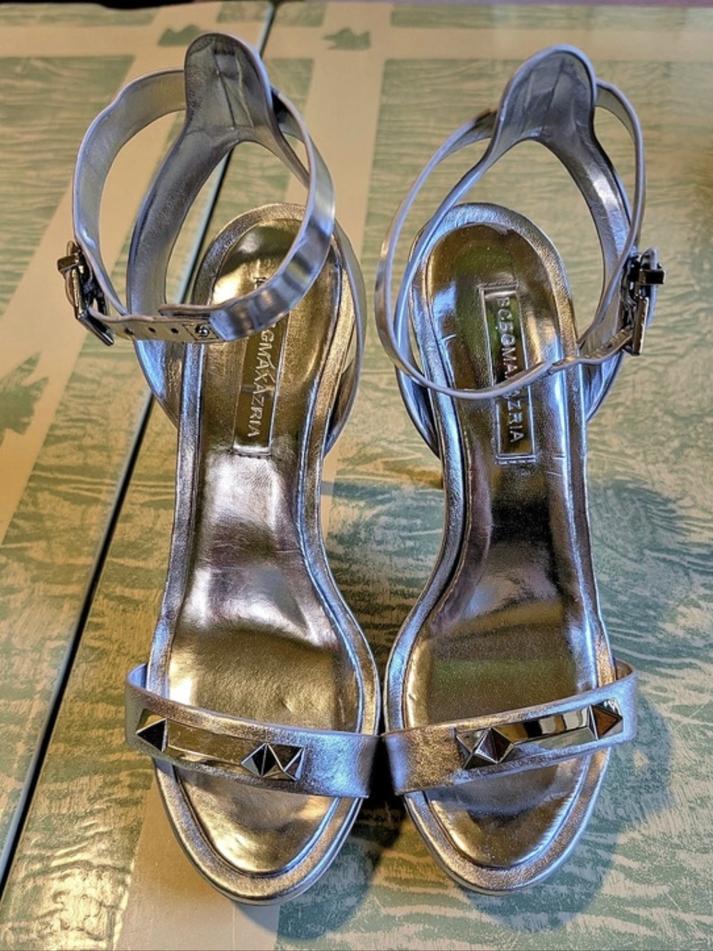 BCGGMAXAZRI Silver Studded Platform Heels
Dressy Elegant